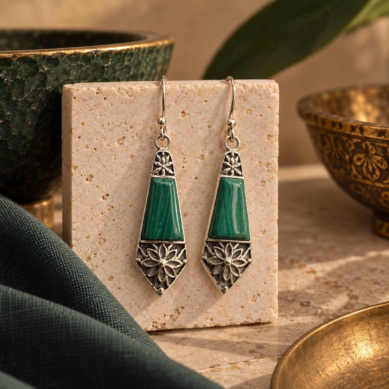 Emerald Garden Silver Drops